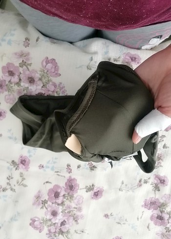 Gri Kemerli Vintage Tarz Mayo - Görsel 6