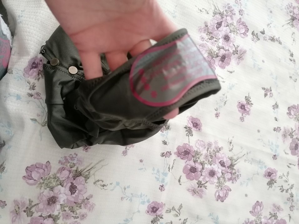 Gri Kemerli Vintage Tarz Mayo - Görsel 5