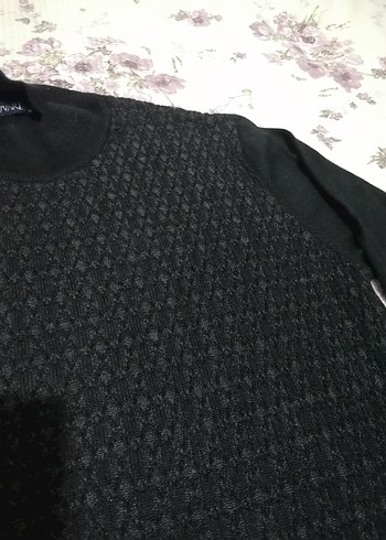 Siyah Erkek Örgü Salaş Kazak - Görsel 4