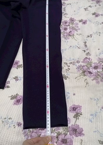 Mor Kadın Kumaş Pantolon Pilili - Görsel 4