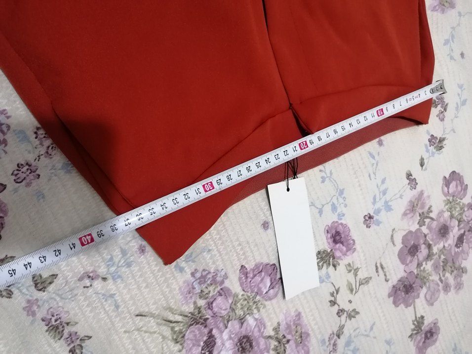 Kırmızı Midi Kadın Kumaş Pantolon - Görsel 3