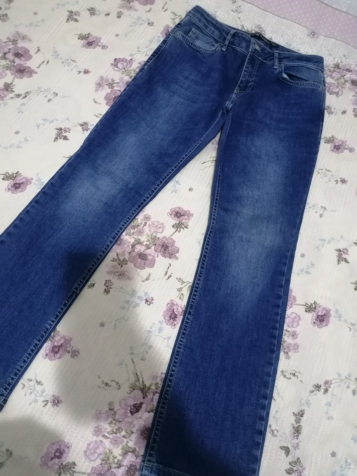 Kadın Mavi Denim Midi Boy Regular Fit Jean - Görsel 2