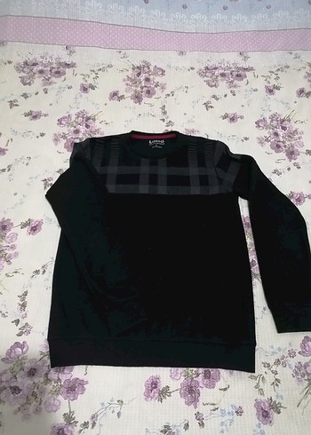 Erkek Siyah Rahat Kesim Sweatshirt - Görsel 2