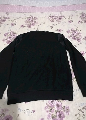 Erkek Siyah Rahat Kesim Sweatshirt - Görsel 6