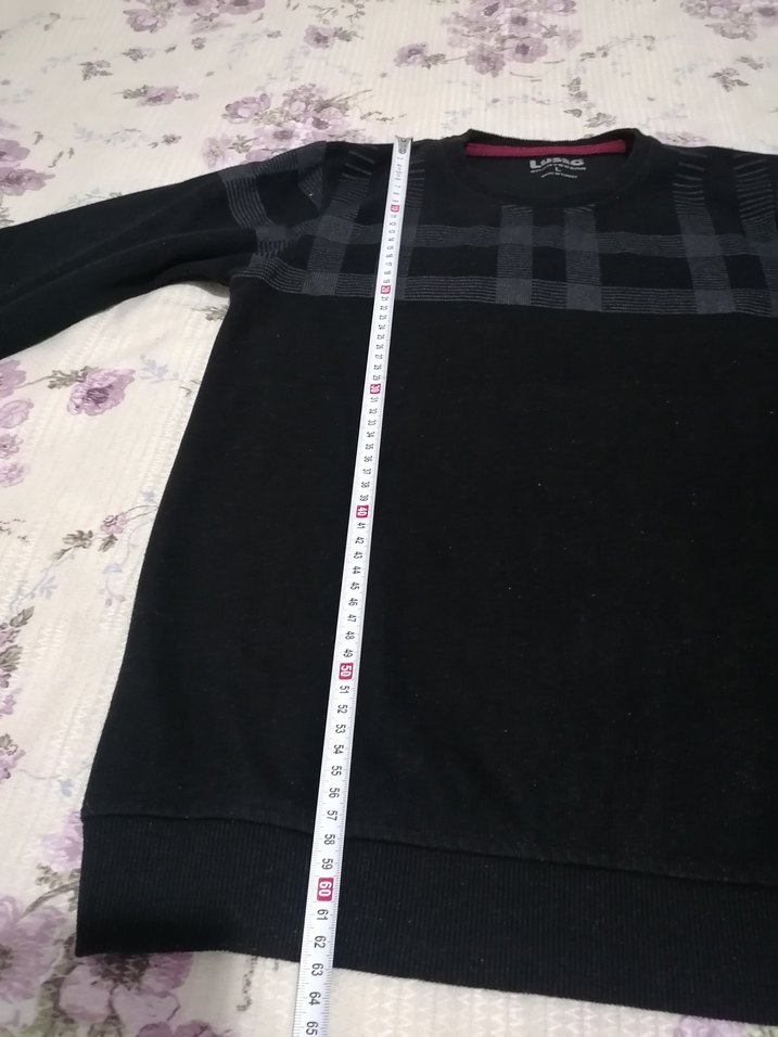 Erkek Siyah Rahat Kesim Sweatshirt - Görsel 5