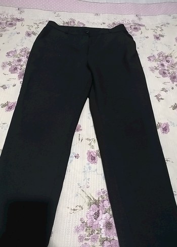 Mor Düğmeli Kadın Kumaş Pantolon - Görsel 2