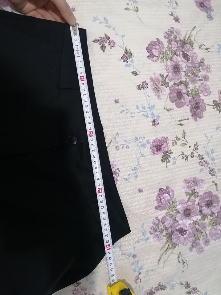 Mor Düğmeli Kadın Kumaş Pantolon - Görsel 3