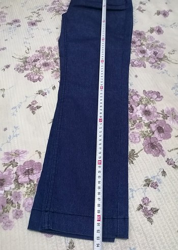 Lacivert Düğmeli Kadın Denim Pantolon - Görsel 5