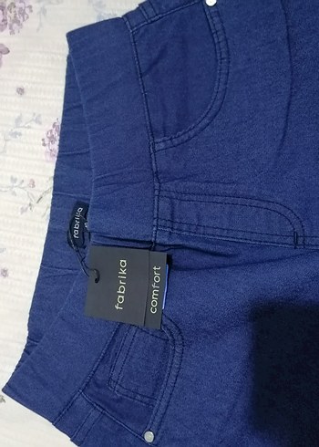 Lacivert Düğmeli Kadın Denim Pantolon - Görsel 2