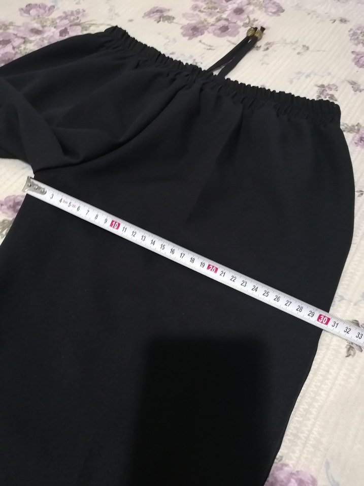 Kadın Siyah Düğmeli Salaş Kumaş Pantolon - Görsel 5