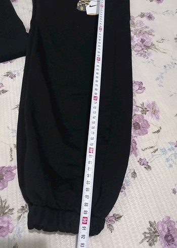 Kız Siyah Baskılı Rahat Eşofman Takımı - Görsel 3