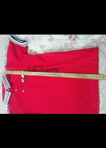 Erkek Kırmızı Kısa Kollu Polo Yaka Tişört - Görsel 5