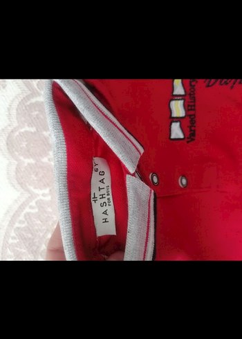 Erkek Kırmızı Kısa Kollu Polo Yaka Tişört - Görsel 3