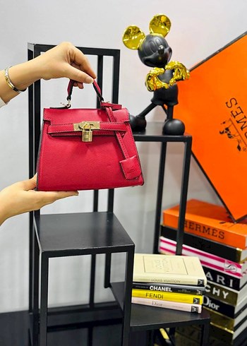 Zincir Detaylı Çok Renkli Deri Kadın Çanta - Görsel 18