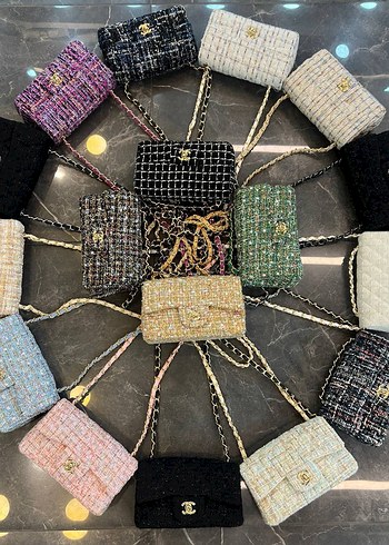 Zincir Detaylı Çok Renkli Deri Kadın Çanta - Görsel 9