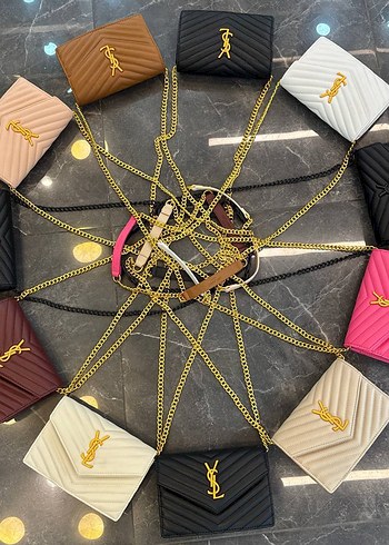 Zincir Detaylı Çok Renkli Deri Kadın Çanta - Görsel 10