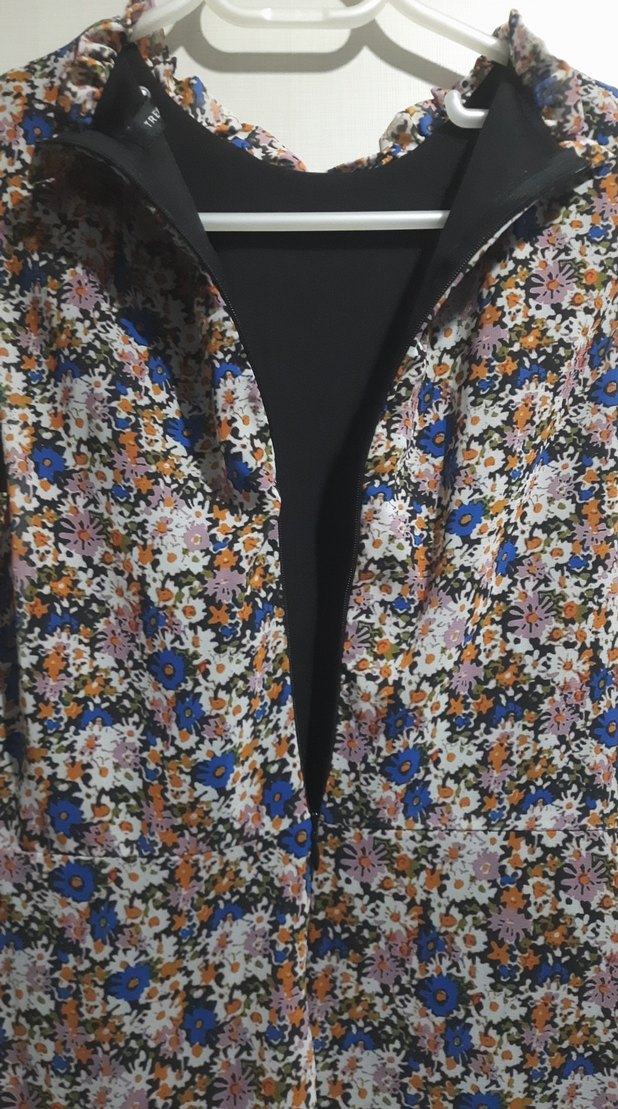 Bohem Mini Kolsuz Fırfırlı Elbise - Görsel 5