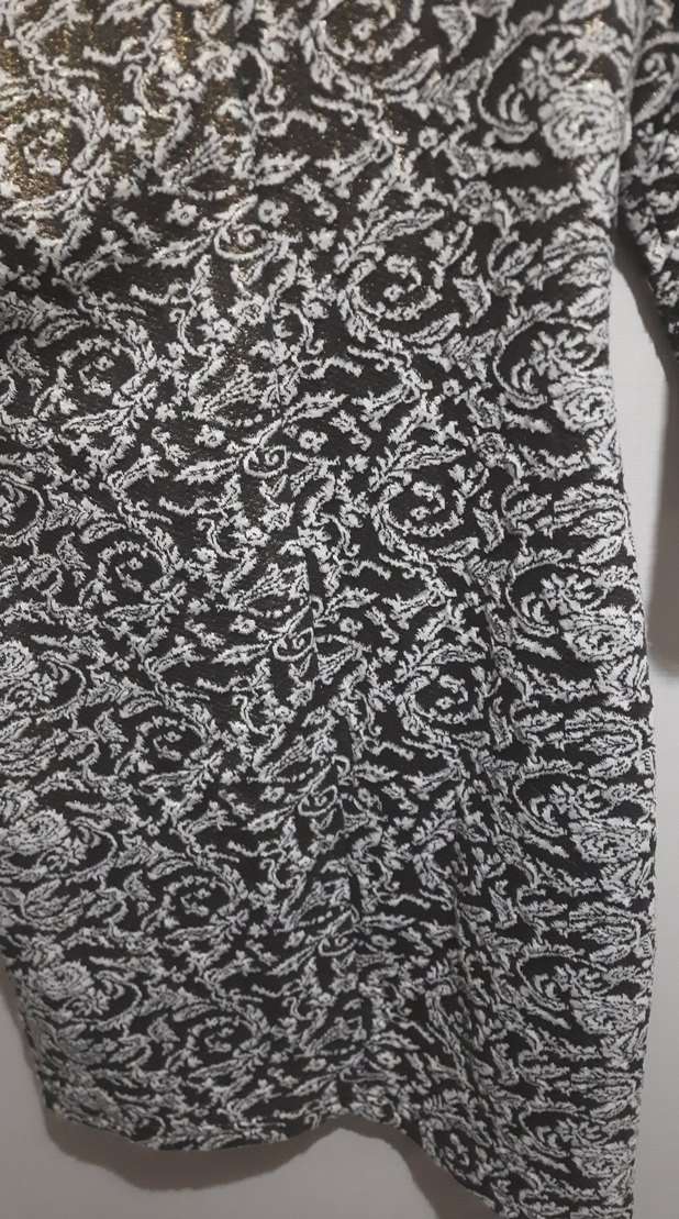 Yarım Kollu Dantel Detaylı Gri Kadın Elbise - Görsel 3