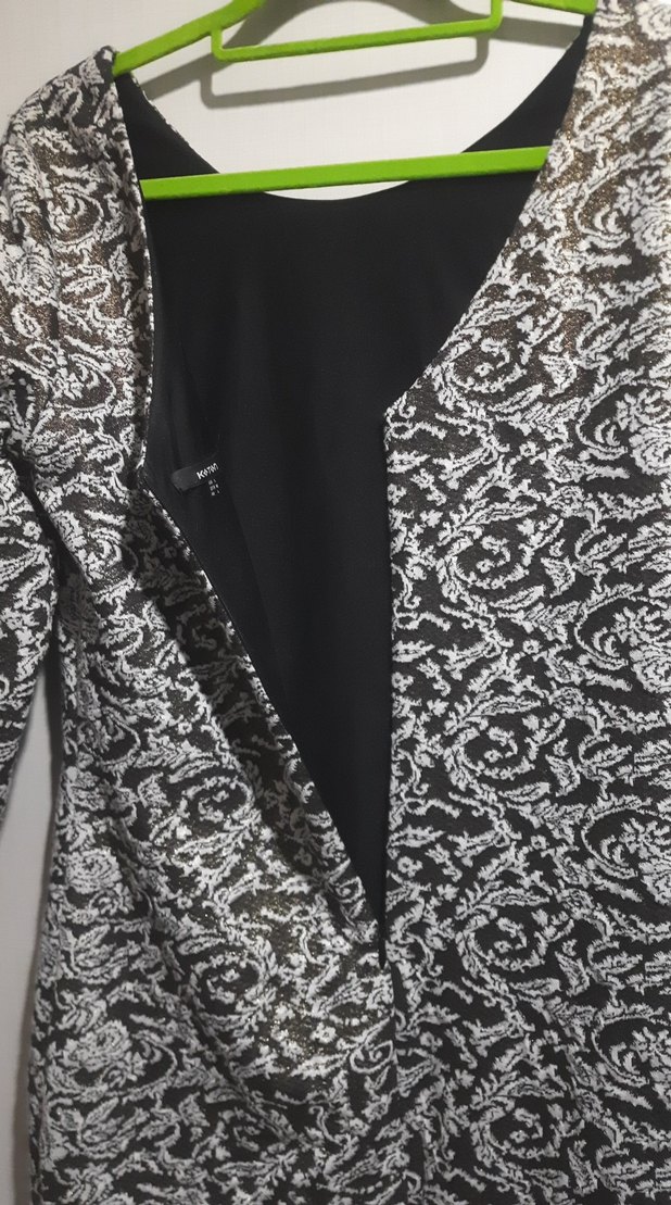 Yarım Kollu Dantel Detaylı Gri Kadın Elbise - Görsel 4