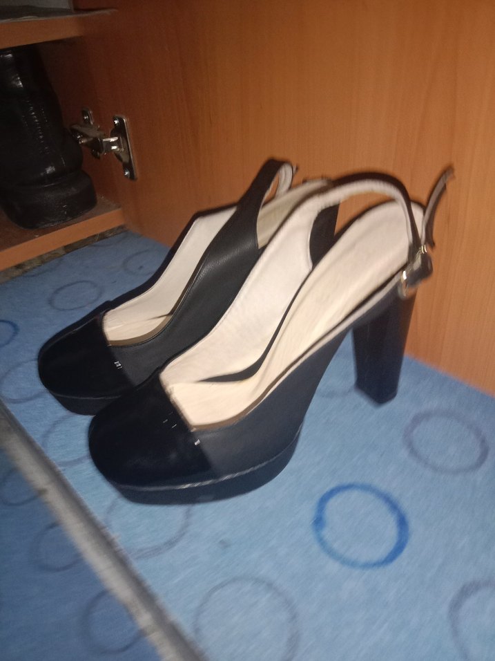 Siyah Tokalı Platform Topuklu Kadın Ayakkabı - Görsel 2
