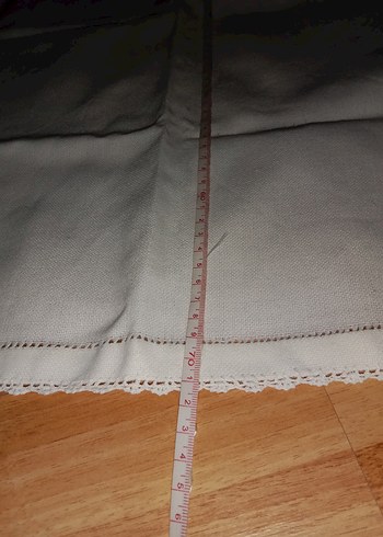 Nakışlı Beyaz Masa Örtüsü - Görsel 5