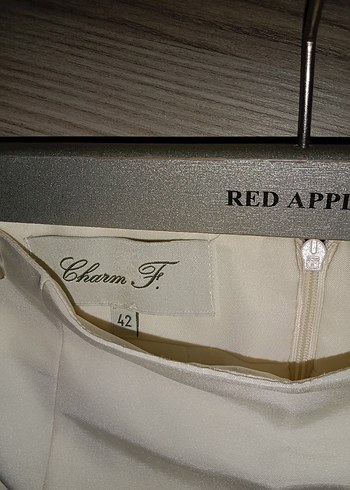 Bej Askısız Uzun A Kesim Etek - Görsel 3