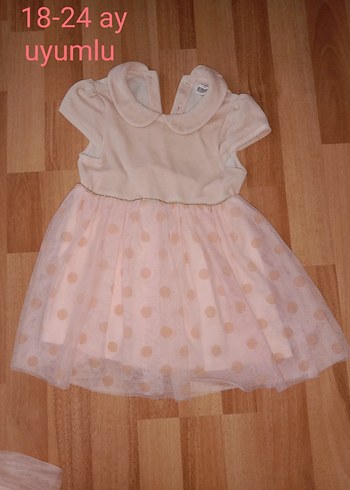 Kız Çocuk Pembe Kemerli Elbise 1 Yaş - Görsel 3