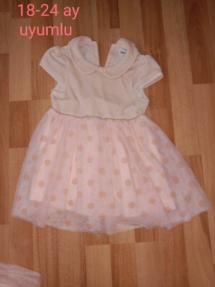 Kız Çocuk Pembe Kemerli Elbise 1 Yaş - Görsel 3