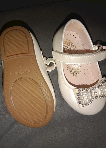 Kız Çocuk Beyaz Tokalı Babet - Görsel 4