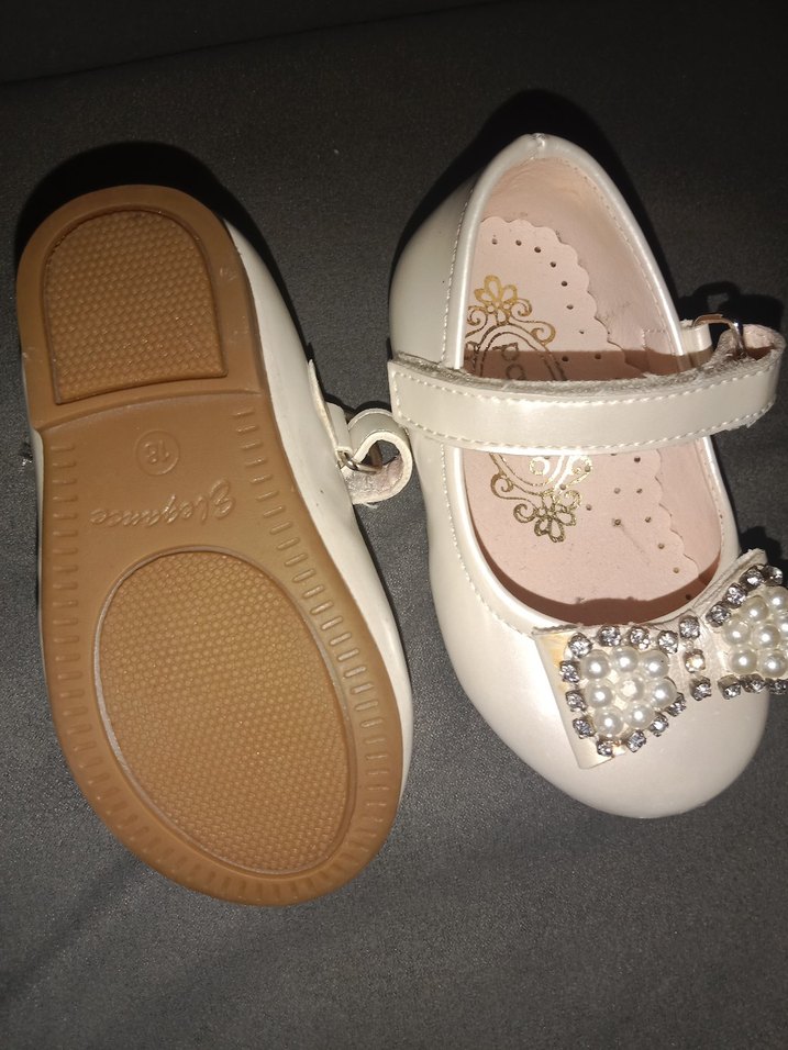 Kız Çocuk Beyaz Tokalı Babet - Görsel 4