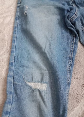 Gevşek Kesim Mavi Denim Kadın Kot Pantolon - Görsel 3