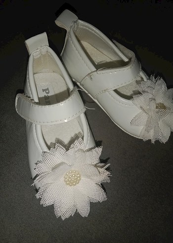 İnci Detaylı Beyaz Kız Çocuk Babet - Görsel 10