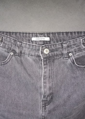 Gri Tokalı Kadın Denim Pantolon - Görsel 4