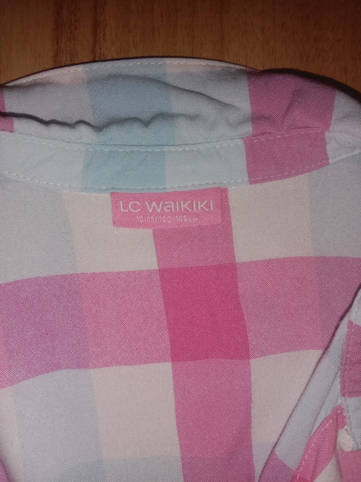 Pembe Düğmeli Kolsuz Pamuklu Gömlek - Görsel 2