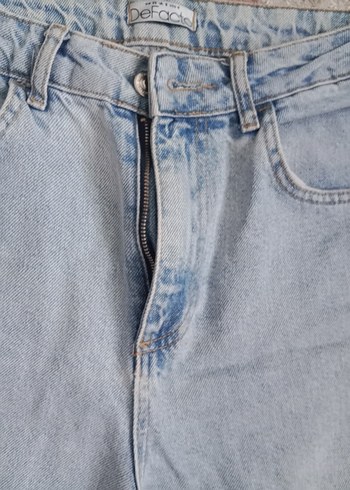 Kadın Açık Mavi Bol Kesim Denim Pantolon - Görsel 2