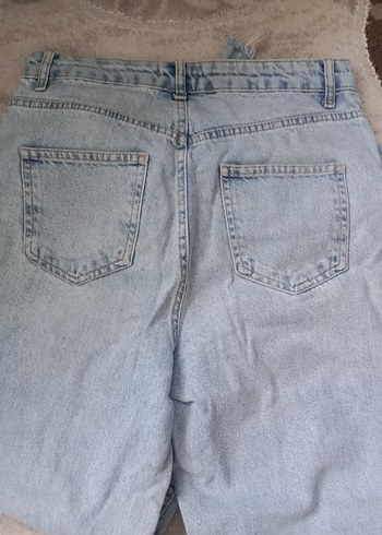 Kadın Açık Mavi Bol Kesim Denim Pantolon - Görsel 4