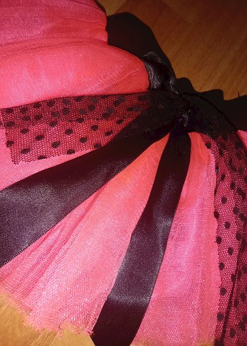 Kız Çocuk Pembe Fiyonklu Etek - Görsel 2