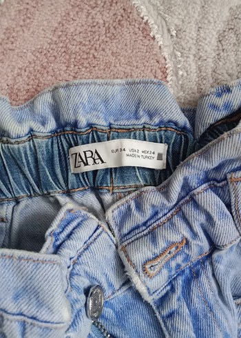 Mavi Bol Kesim Midi Denim Kadın Pantolon - Görsel 2