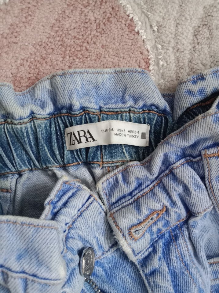 Mavi Bol Kesim Midi Denim Kadın Pantolon - Görsel 2