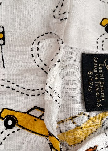 Erkek Müslin Panço 6-12 Ay Gri Baskılı - Görsel 3