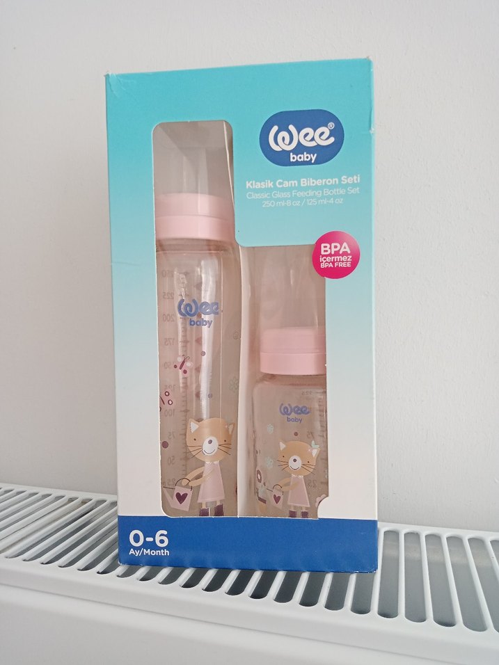 Pembe Pastel Cam Bebek Biberon Seti 0-6 Ay - Görsel 2