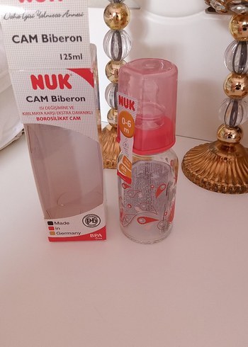 NUK Pembe Cam Bebek Biberonu 125 ml - Görsel 5