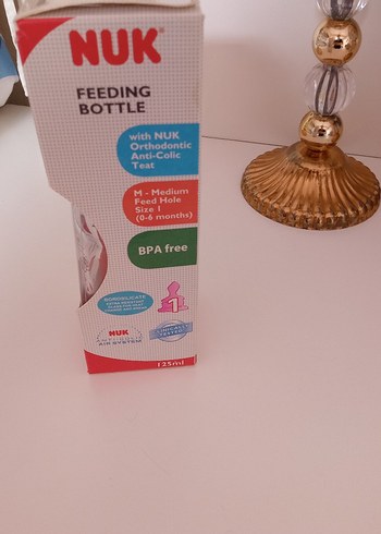 NUK Pembe Cam Bebek Biberonu 125 ml - Görsel 3