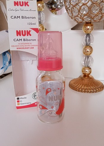 NUK Pembe Cam Bebek Biberonu 125 ml - Görsel 7