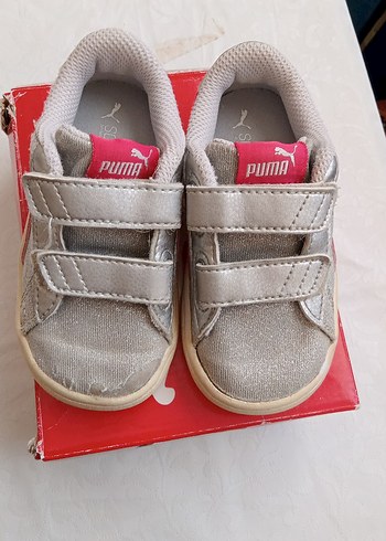 Kız Çocuk Pembe Gri Puma Spor Ayakkabı - Görsel 2