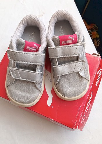 Kız Çocuk Pembe Gri Puma Spor Ayakkabı - Görsel 8