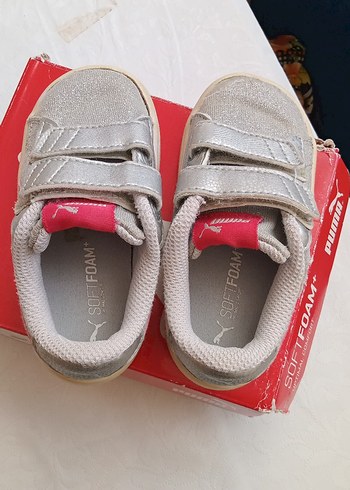 Kız Çocuk Pembe Gri Puma Spor Ayakkabı - Görsel 4