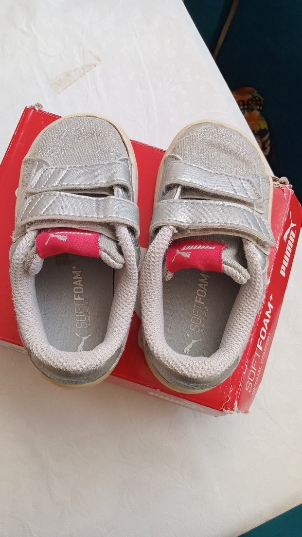 Kız Çocuk Pembe Gri Puma Spor Ayakkabı - Görsel 4