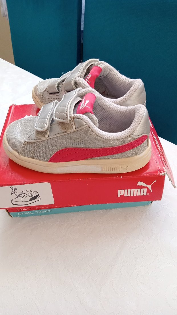 Kız Çocuk Pembe Gri Puma Spor Ayakkabı - Görsel 3
