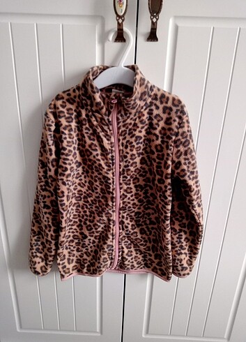 Kız çocuk leopar polar Hırka 